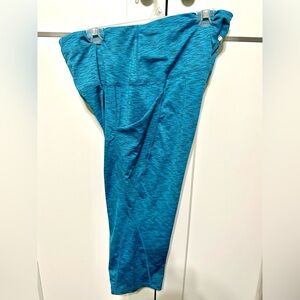 ODODOS Capri length teal/black Leggings with pockets 2XL